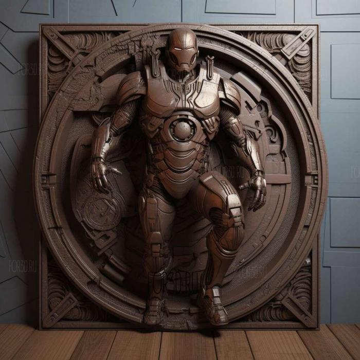 Iron Man series 3 stl model for CNC